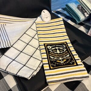 Striped and Checkered Kitchen Towels